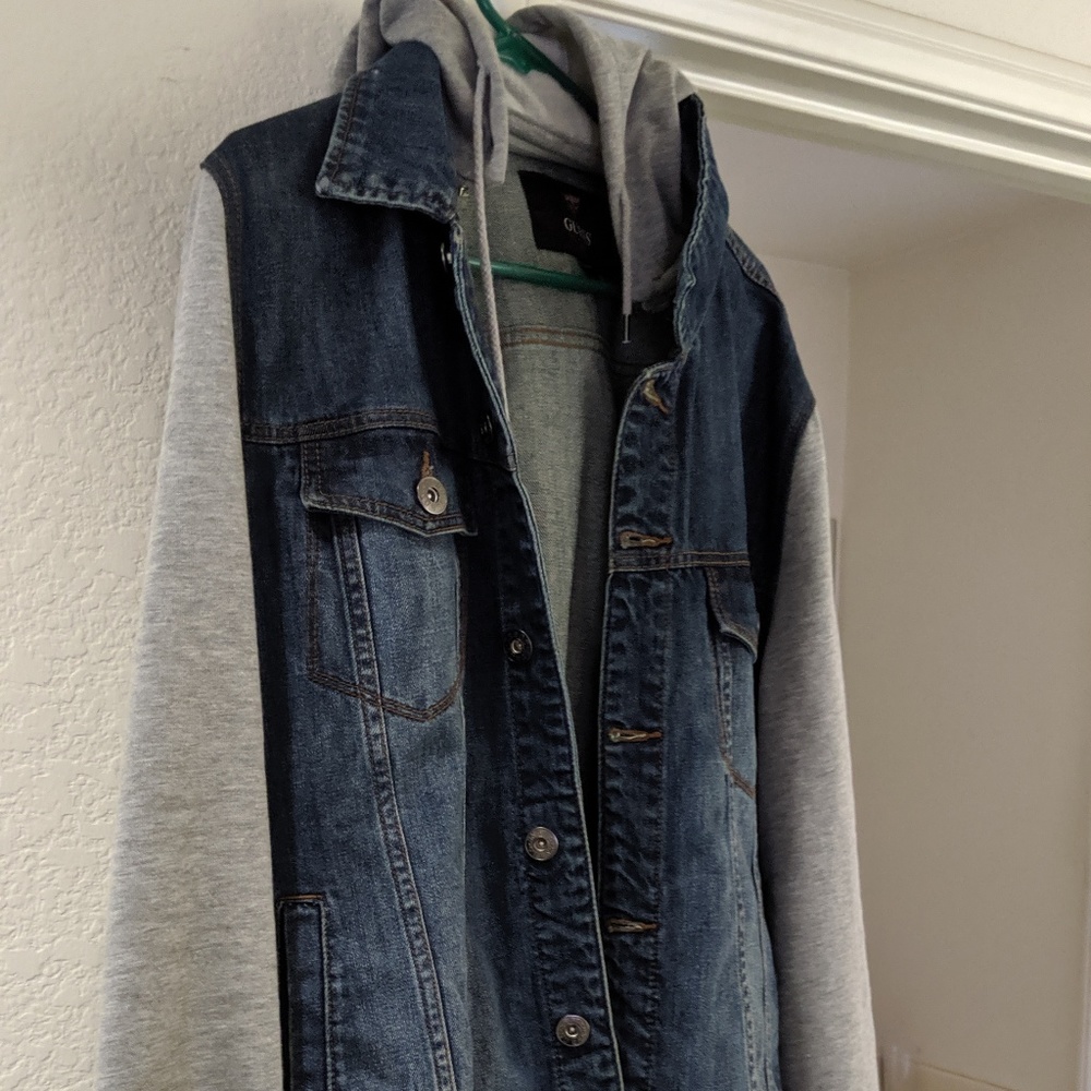 GUESS | Jean Hooded Jacket | Blue/Gray